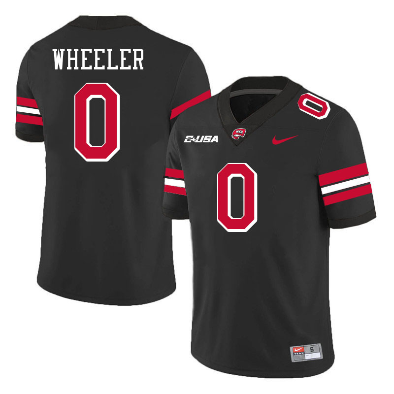 Hosea Wheeler WKU Jersey,Western Kentucky Hilltoppers #0 Hosea Wheeler Jersey Youth-Black